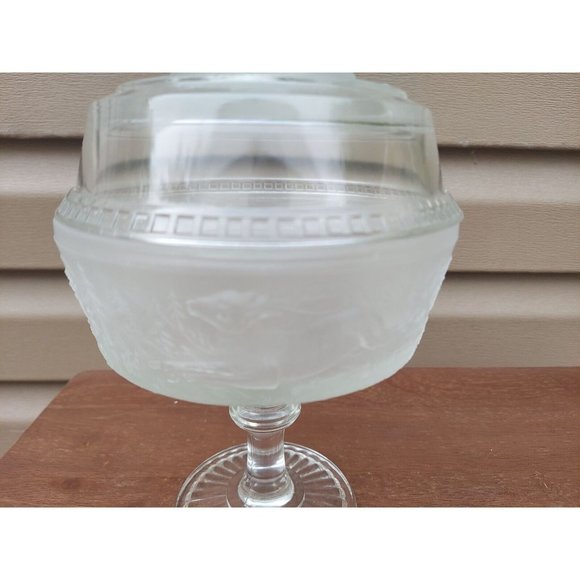 L G Wright Westward Ho! Pioneer Tippecanoe 11" Covered Compote - Picture 6 of 10